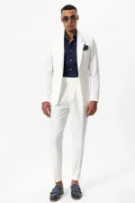 Antioch Beyaz Astarsız Tek Düğme Erkek Blazer Ceket Antioch Beyaz Astarsız Tek Düğme Erkek Blazer Ceket