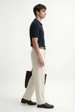 Antioch Lacivert Dokulu Polo Yaka Erkek T-Shirt