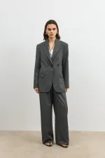 Antioch Grey Double-Breasted Women's Blazer