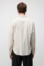 Antioch Stone Modal Blend Textured Men's Shirt