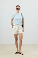 Antioch Bebe Mavi Basic Kadın T-Shirt