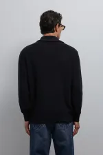 Antioch Lacivert Fermuarlı Triko Erkek Kazak