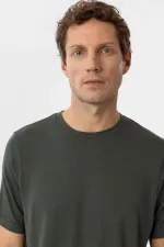 Antioch Khaki Regular Fit Basic Men's T-Shirt