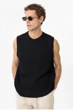 Débardeur texturé noir Antioch pour homme