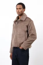Antioch Açık Kahve Yumuşak Dokulu Erkek Mont