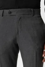 Antioch Gri Regular Fit Duble Paça Erkek Pantolon