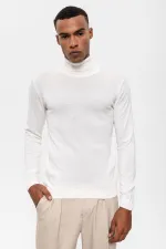 Pull à col roulé Antioch Ecru pour homme
