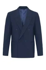 Antioch Indigo Single Button Double-Breasted Men's Blazer Jacket