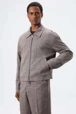 Antioch Kahve Ekoseli Mevsimlik Erkek Mont