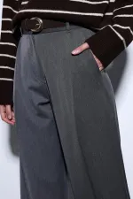 Antioch Antrasit Geniş Paça Kadın Pantolon