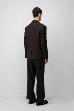 Costume rayé coupe décontractée Antioch Coffee pour homme