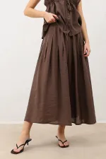 Jupe drapée pour femme Antioch Coffee