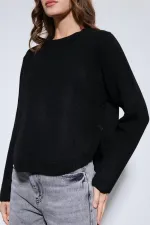 Antioch Siyah Düğme Detaylı Triko Kazak