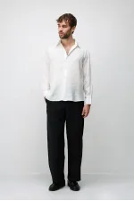 Antioch Ekru Modal Karışımlı Relax Fit Erkek Gömlek