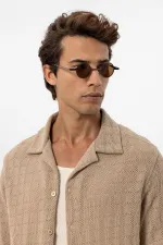 Antioch Vizon Apaş Yaka Kare Örme Erkek Gömlek