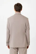 Antioch Bej Kuşaklı Relax Fit Erkek Blazer Ceket