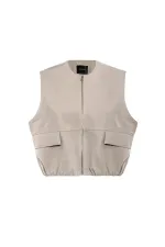 Antioch Bej Oversize Kadın Yelek