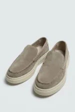 Mocassins en cuir suédé Antioch avec surpiqûres en pierre