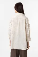 Antioch Off-White Striped Women's Shirt