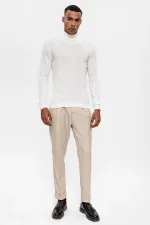 Pull à col roulé Antioch Ecru pour homme