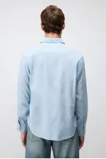 Antioch Bebe Blue Modal Blend Textured Boys' Shirt