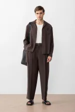 Antioch Coffee Relax Fit Modal Fabric Men's Shirt