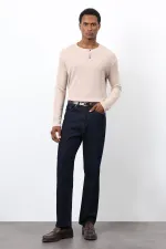 Antioch Bej Fitilli Düğmeli Yaka T-Shirt