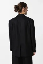 Antioch Black 100% Linen Women's Blazer Jacket