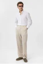 Antioch White Linen Blend Men's Shirt