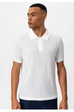 Antioch Beyaz Slim Fit Polo Yaka Erkek T-Shirt