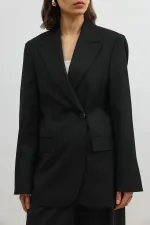 Antioch Black Double-Breasted Women's Blazer