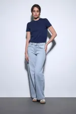 T-shirt basique Antioch Navy pour femmes