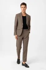 Costume classique pour homme Antioch Coffee, coupe ajustée