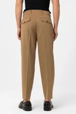 Antioch Camel Yüksek Bel Straight Fit Erkek Pantolon