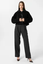 Antioch Siyah Kadın Yumuşak Dokulu Mont