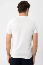 Antioch Ekru Bisiklet Yaka Triko T-Shirt