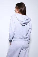 Sweat-shirt à capuche Antioch Grey Melange pour femme