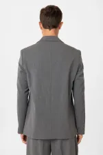 Antioch Grey Relax Fit Double-Breasted Men's Blazer Jacket