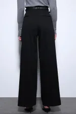 Antioch Siyah Geniş Paça Kadın Pantolon