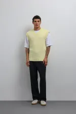 Gilet en maille jaune Antioch pour homme