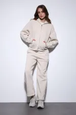 Antioch Taş Kapüşonlu Sweatshirt Kadın Eşofman Takım