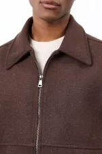 Antioch Kahve Regular Fit Dokulu Erkek Mont