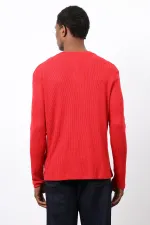 Antioch Kırmızı Fitilli Düğmeli Yaka T-Shirt