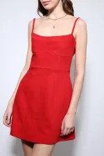Antioch Kırmızı Askılı Elbise