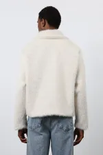 Antioch Ekru Yumuşak Dokulu Erkek Mont