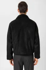 Antioch Black Relaxed Soft Textured Men's Jacket