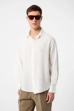 Antioch Ecru Relax Fit Textured Men's Shirt