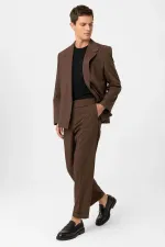 Antioch Coffee High Waist Straight Fit Men's Trousers