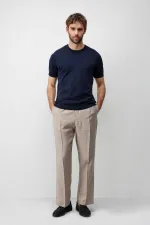 Antioch Lacivert Comfort Slim Triko T-Shirt