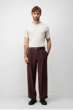 Antioch Bordo Lyocell Karışımlı Erkek Pantolon